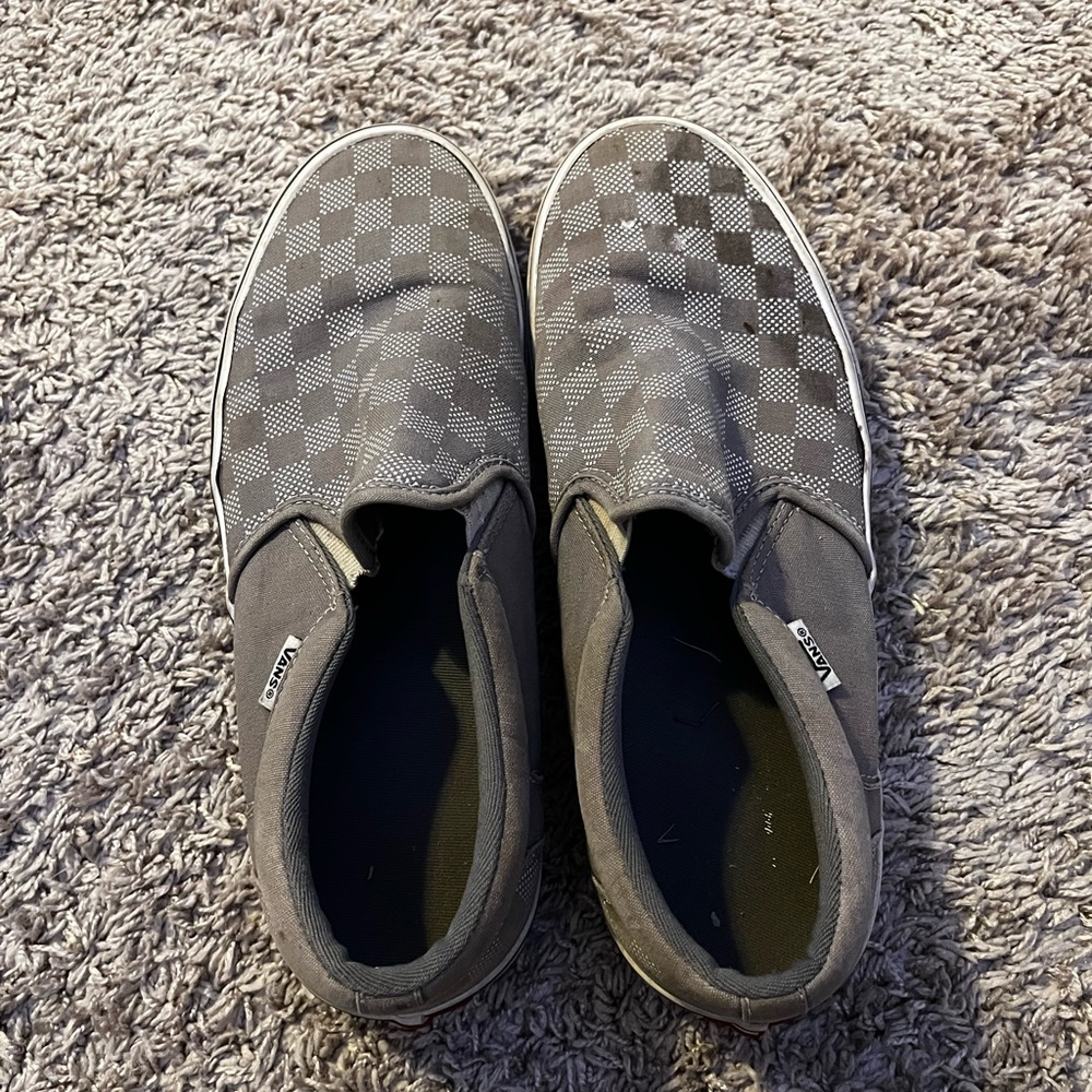 Grey checkered vans size 9 men’s